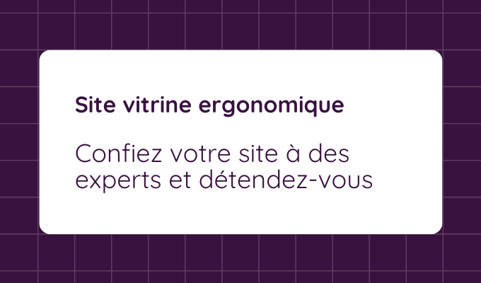 Site vitrine ergonomique